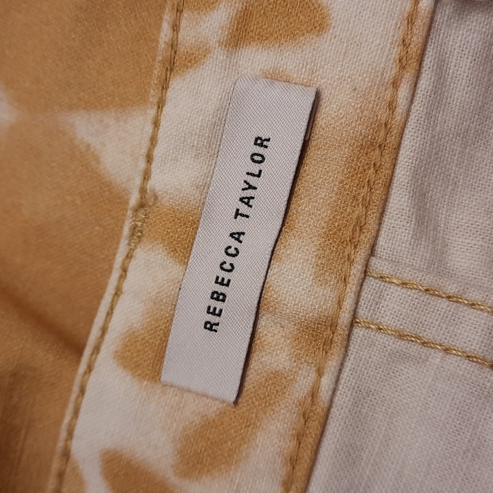 NWT, Rebecca Taylor Paper Fleur Cotton Canvas Midi Skirt - Picture 13 of 16